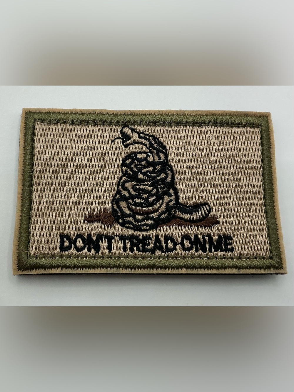 TACTICAL MORAL VELCRO HOOK LOOP EMBROIDERED PATCH DON’T TREAD ON ME SNAKE